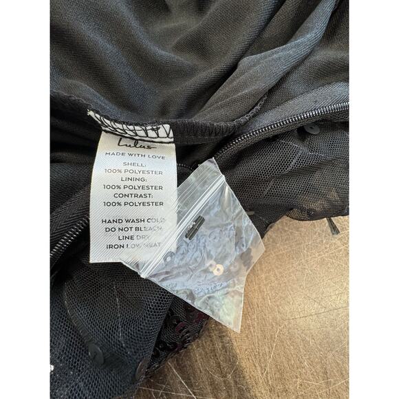 Black Dress with Gold sequins M With Bottom Fringe,Sexy,Heavy Embellishments - Picture 5 of 13